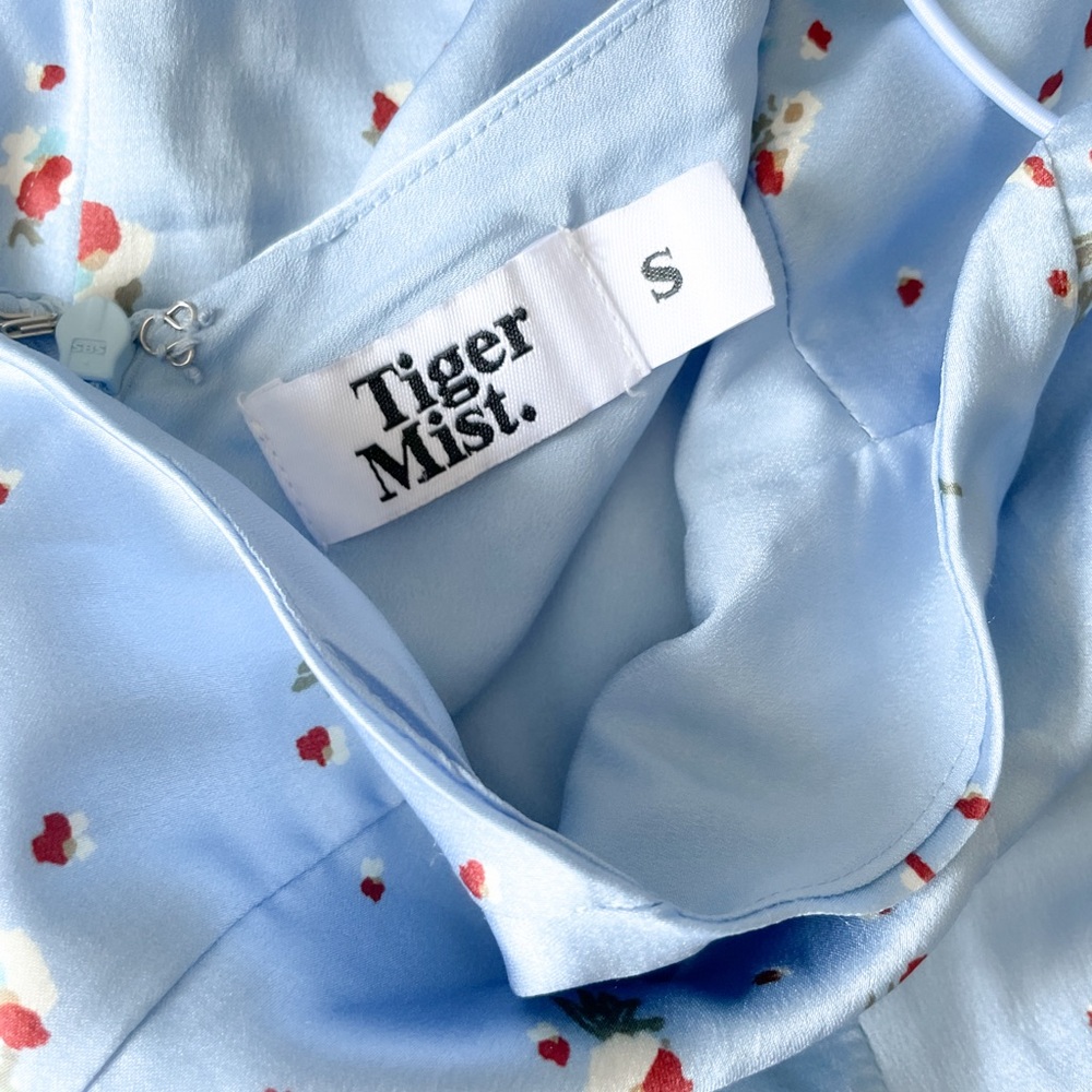 REVOLVE Tiger Mist Blue Floral Dress - Picture 3 of 13